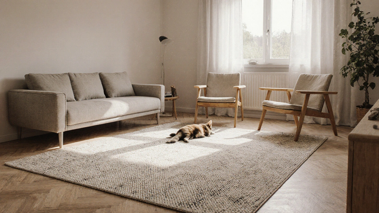 Koberec do obývacího pokoje: jak zvolit správnou velikost, materiál a údržbu