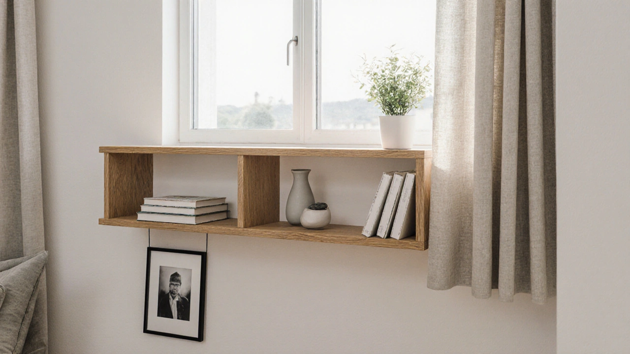 Otevřené police v obývacím pokoji: jak dosáhnout estetiky bez nepořádku