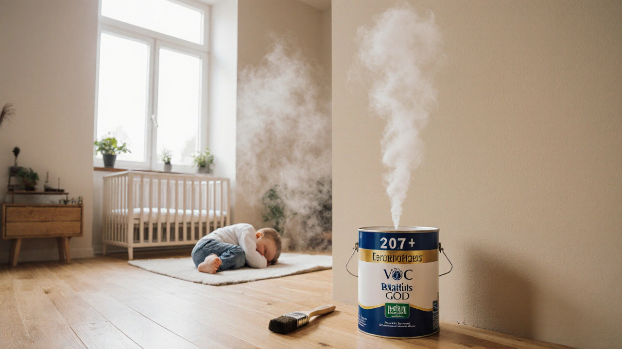 Zdravotně nezávadné barvy s nízkým VOC: jak vybrat bezpečný nátěr pro stěny a tapety