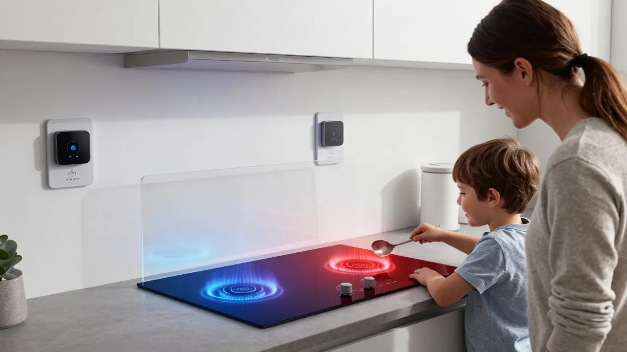 Chytrá varná deska automaticky snižuje teplotu při detekci dítěte v blízkosti.