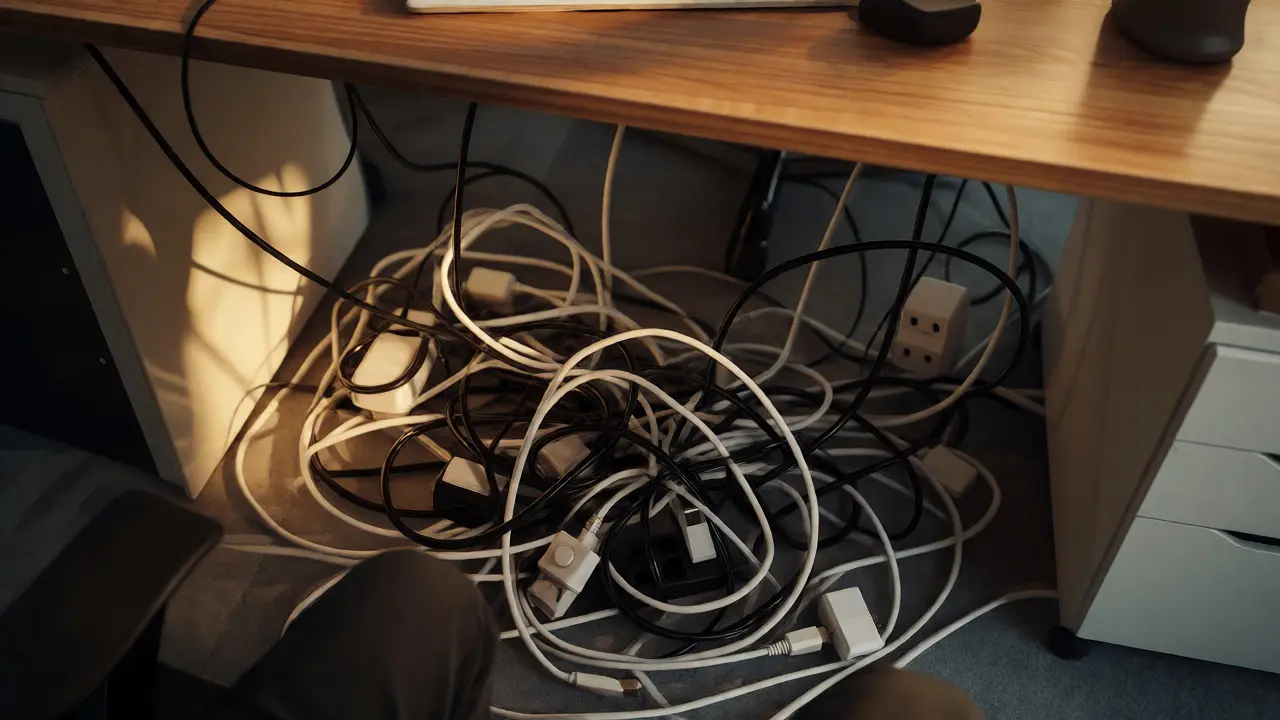 Organizace kabelů pod stolem: Průvodce pro čistý home office